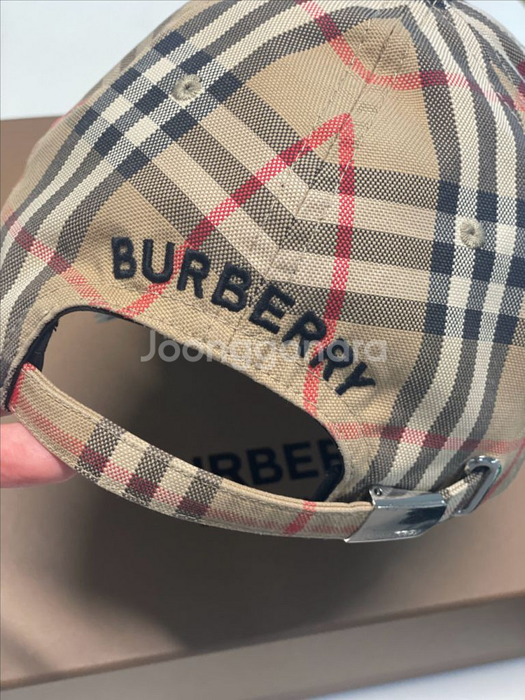 버버리 체크 캡 모자 L--1