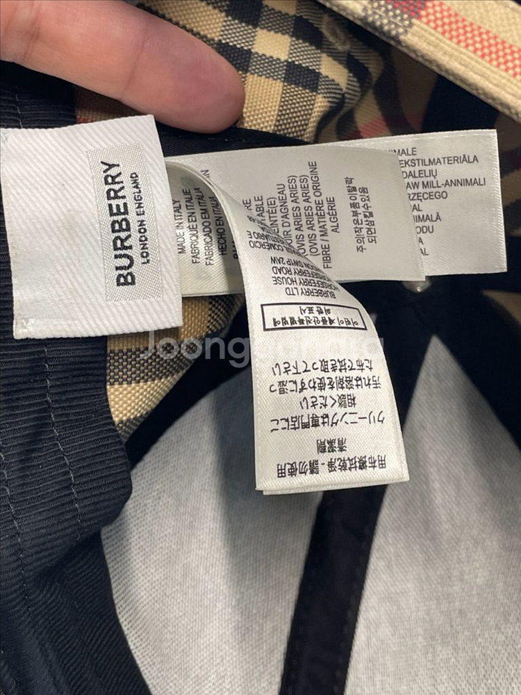 버버리 체크 캡 모자 L--2