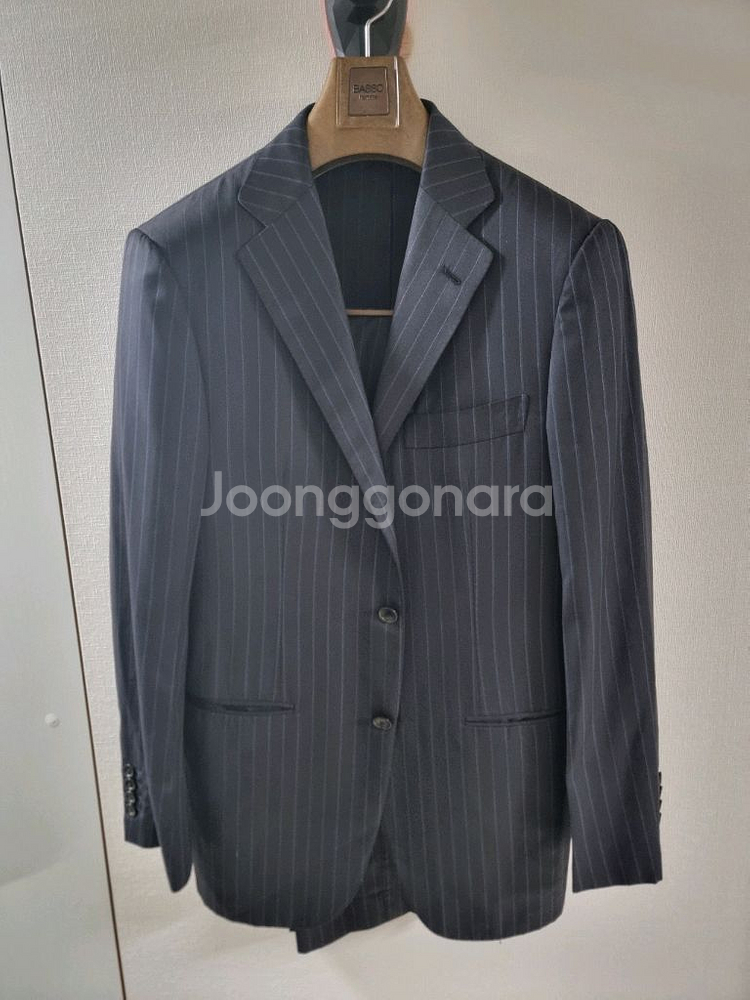 소버린 찰스 클레이튼 다크네이비 스트라이프 수트--0