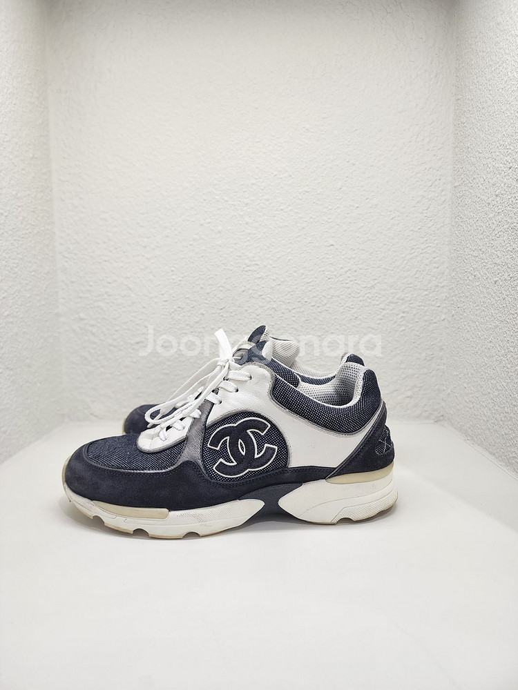 샤넬 그레이 CC로고 크루즈 스니커즈 G26582 35--1
