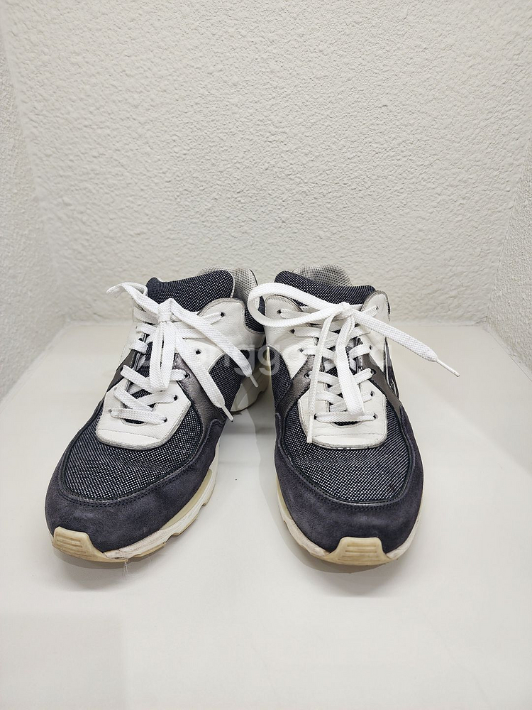 샤넬 그레이 CC로고 크루즈 스니커즈 G26582 35--0