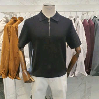 브랜드 남성반팔니트110사이즈 텝달린새제품 팝니다.--7