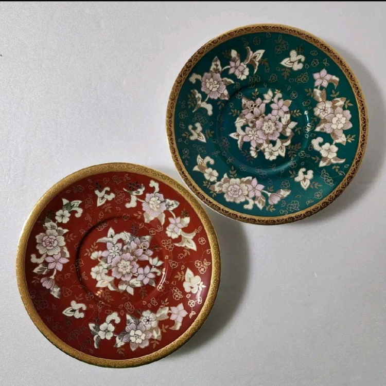 [2조가격]올드 빈티지 단종품 한국도자기 빅토리아그린 커피잔--3