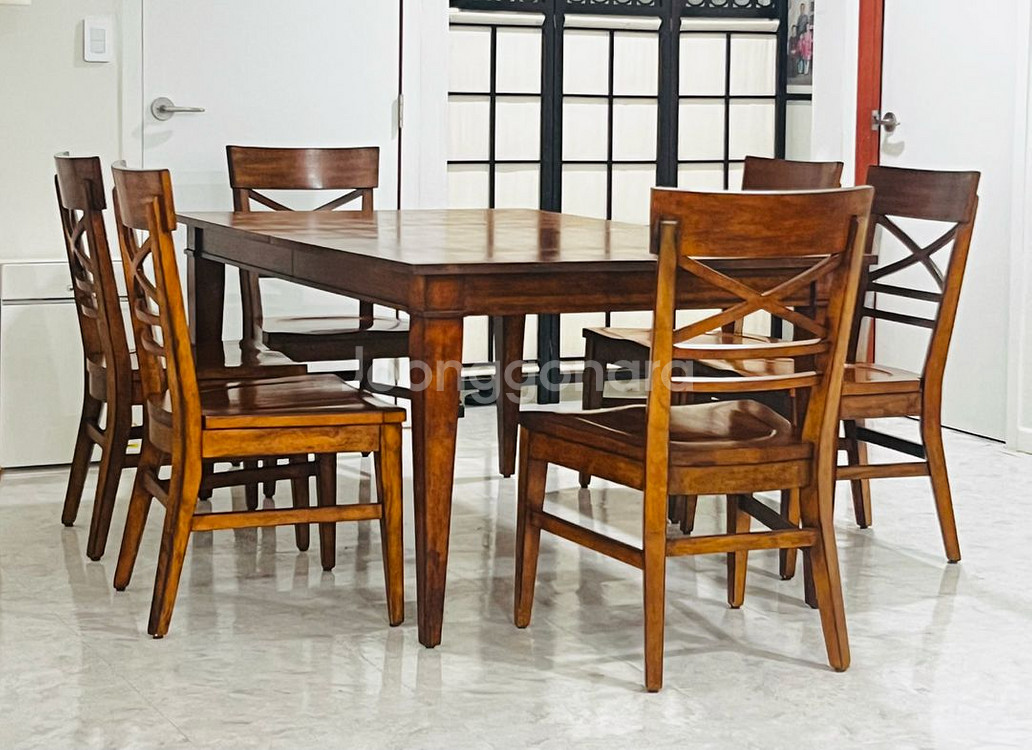 이튼알렌 Ethan Allen 6인용 식탁세트--0
