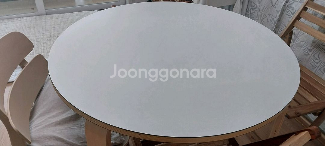 캐치퍼니처 윌로 원목 자작 원형 식탁 테이블1000--2
