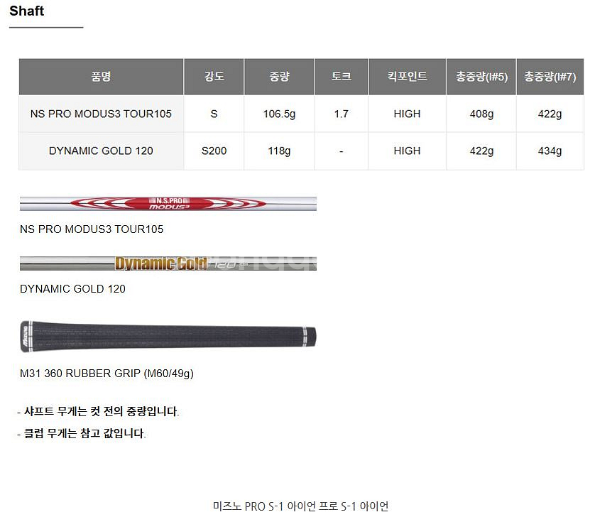 미즈노프로 S-1 아이언 26년(4~P, 다골s200)--8