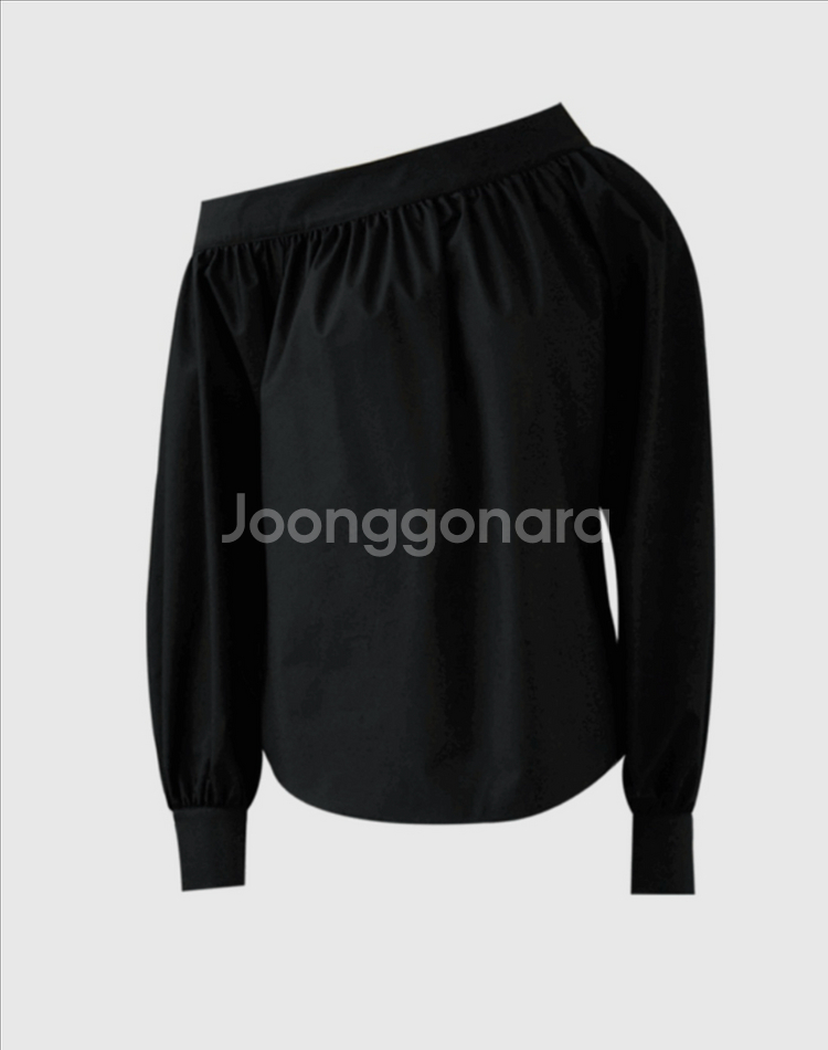 브론 오프숄더 블라우스--0