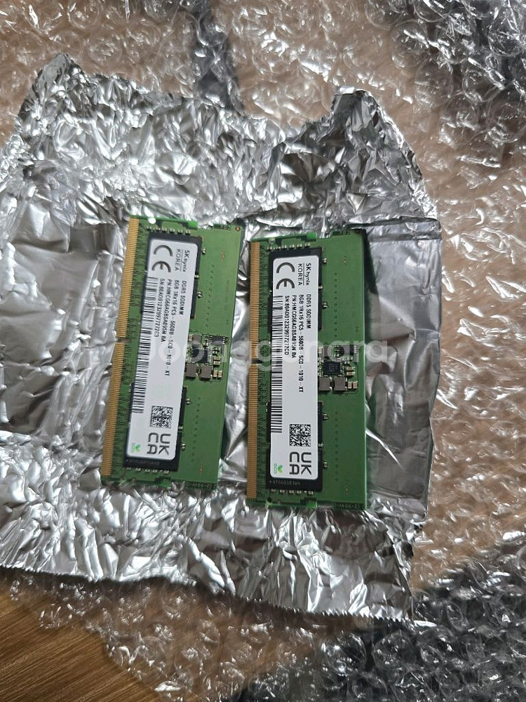 노트북용 램 ddr5 8기가 2개--0