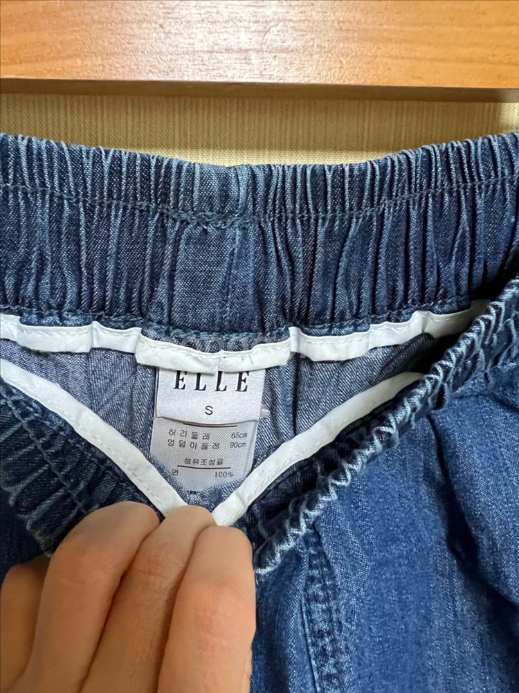 엘르 여자 청반바지 데님쇼츠--7