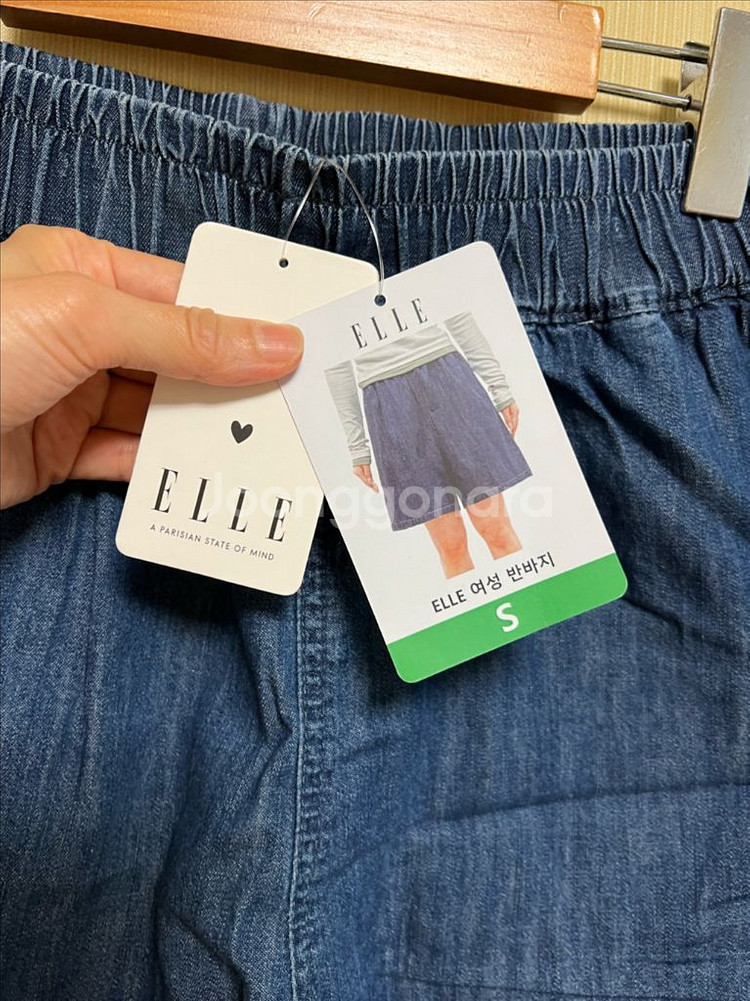 엘르 여자 청반바지 데님쇼츠--8