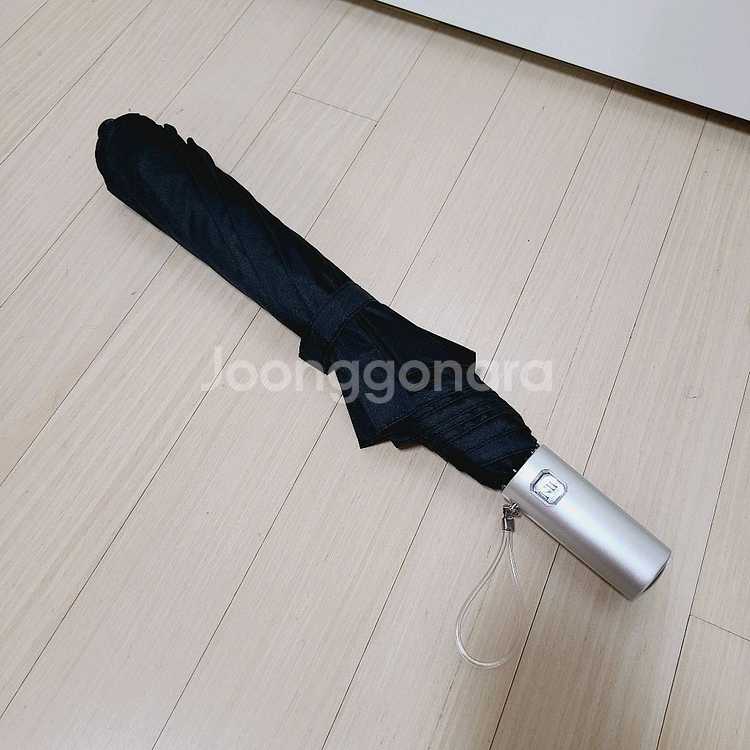 니 NII 블랙 2단 자동 우산 생활용품 로고 검정색--0