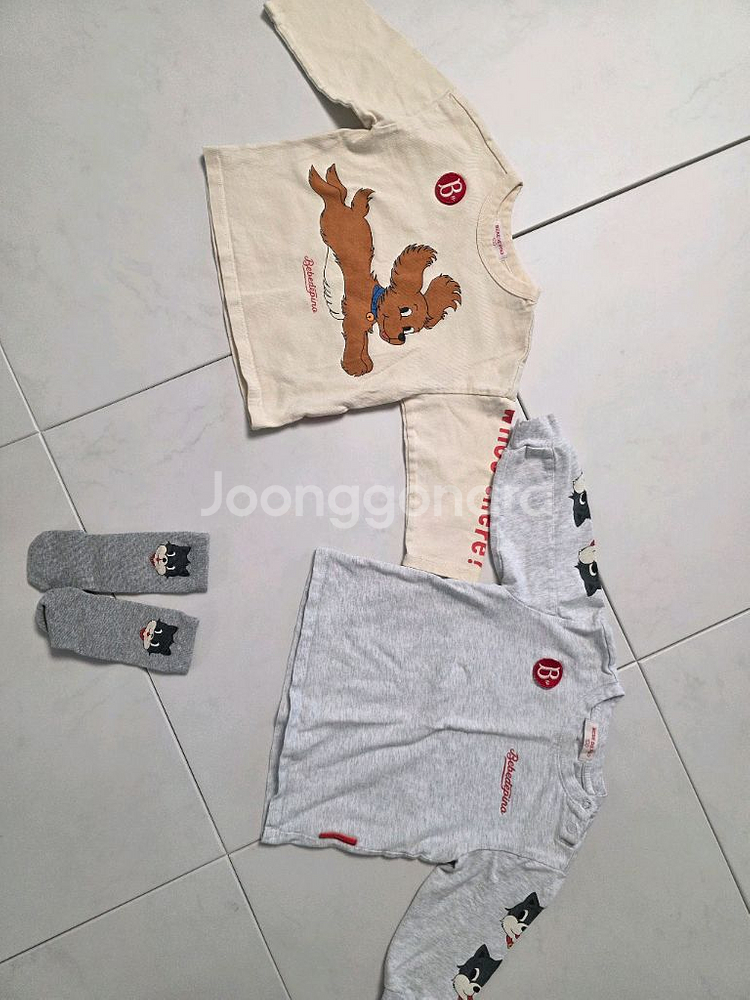 베베드피노100 티셔츠2장,양말 일괄--0