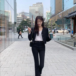하와 올데이부츠컷 데님 블랙ver 택도 안 뗀 새상품