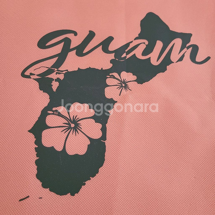 새상품 괌 지도 GUAM 핑크 에코백 부직포백 장바구니--3