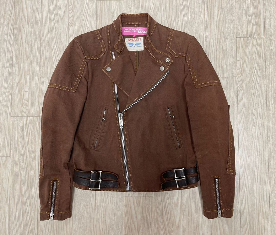 준야와타나베 x 루이스레더 더블 라이더 자켓 브라운 이미지