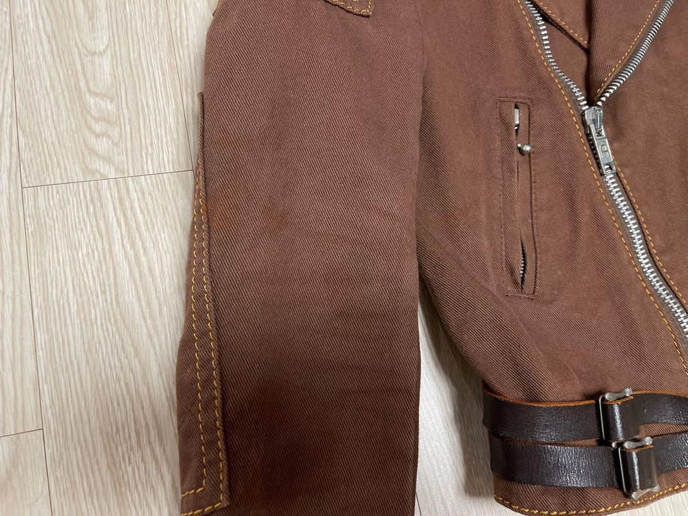 준야와타나베 x 루이스레더 더블 라이더 자켓 브라운 이미지