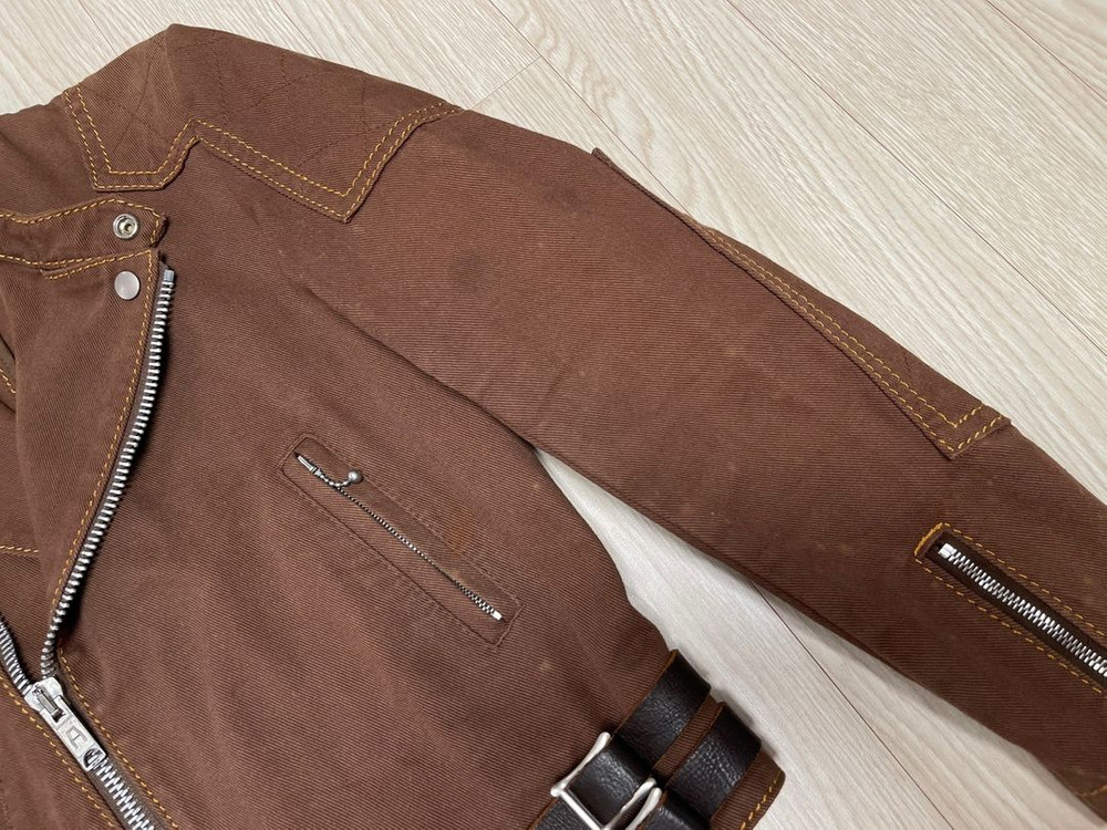 준야와타나베 x 루이스레더 더블 라이더 자켓 브라운 이미지