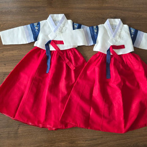 쌍둥이 여아 더예한복 4호 (110정도)두벌일괄