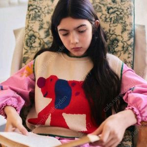 보보쇼즈24FW 컬러블럭 조끼 8-9y 새상품