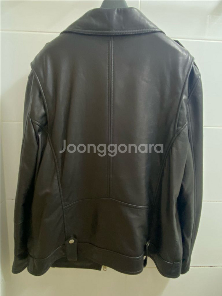 남성 양가죽 자켓 라지 사이즈 블랙 라이더 가죽 점퍼--4