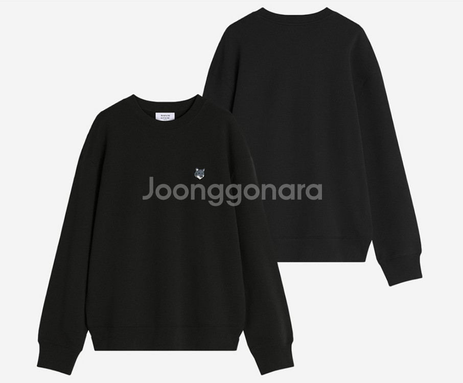 메종키츠네 맨투맨 새상품 ( 블랙 / 그레이 )--0