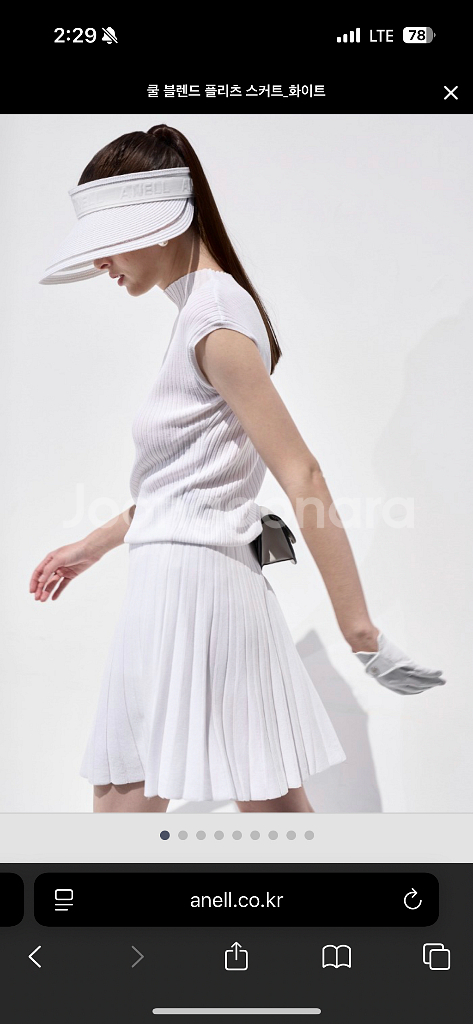 [아넬 골프] ANELL 쿨 블랜드 플리츠 스커트 M--1