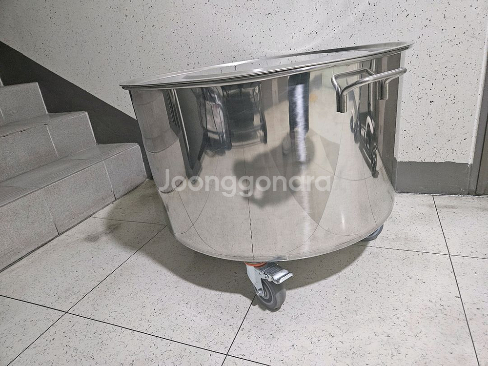 스텐 식깡 국통 (바퀴, 하단 밸브포함) 직경70cm--1