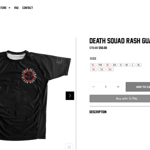 (새상품) LXB DEATH SQUAD 래쉬가드 L