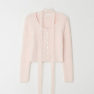 리즈더위시 베이스 가디건 베이비핑크
