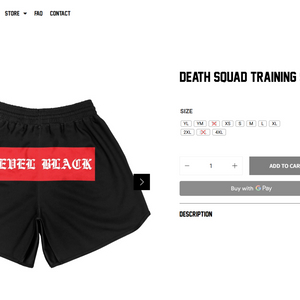 (새상품) LXB DEATH SQUAD 파이트쇼츠 M