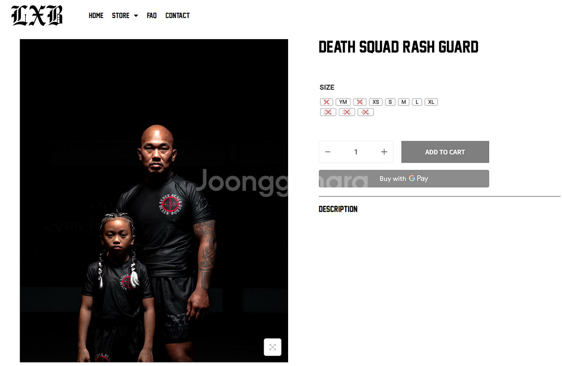 (새상품) LXB DEATH SQUAD 파이트쇼츠 M--4