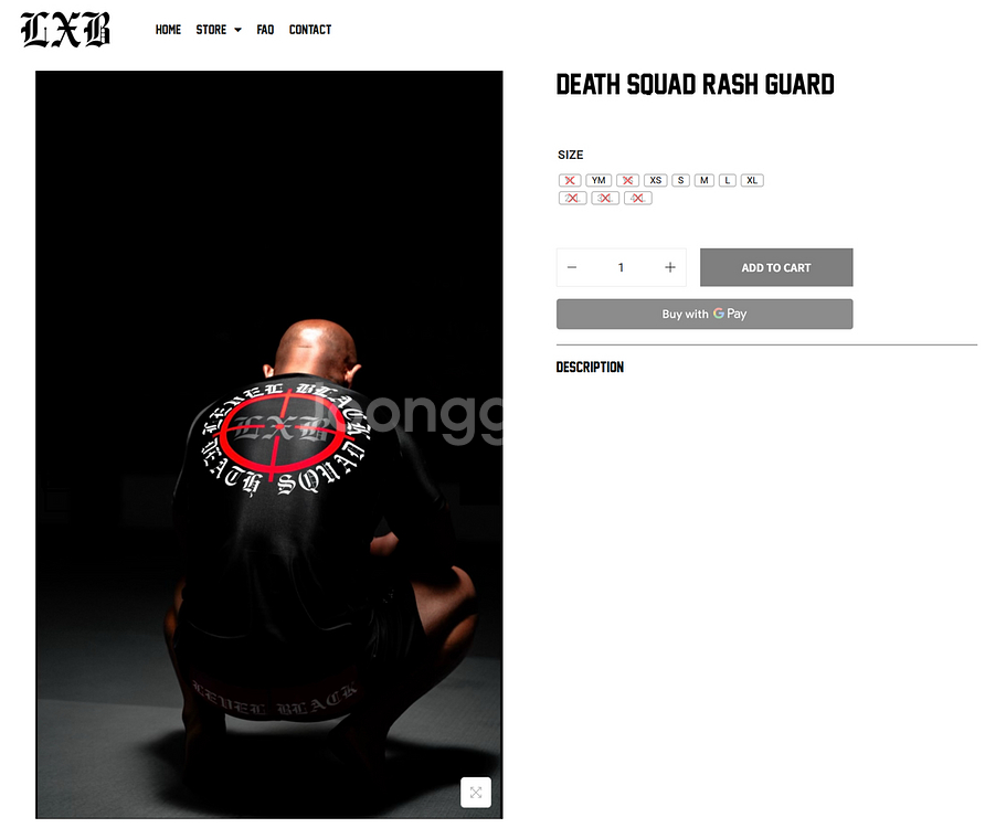 (새상품) LXB DEATH SQUAD 파이트쇼츠 M--3