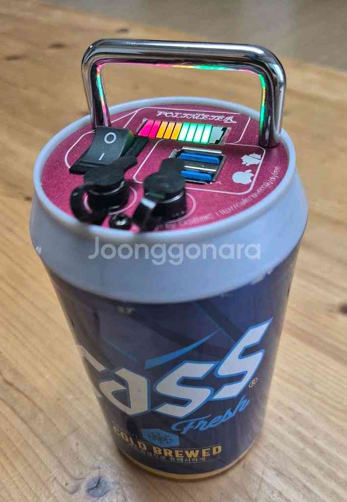 캠핑 갬성 맥주캔 파워뱅크 맥뱅(12.6V 12.6A)--3