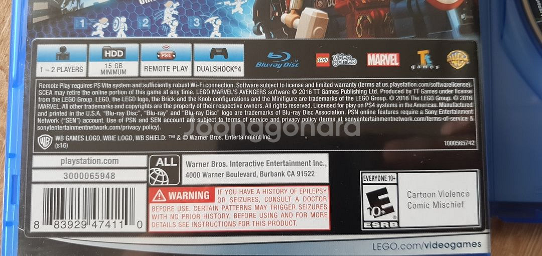 PS4 레고게임 4종 (US버전)--3