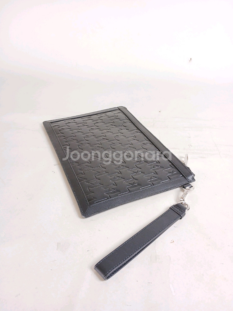 칼라거펠트 룸리 검정색 가죽 남성 클러치백--2