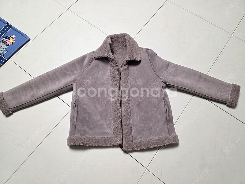 나이스클랍 양면카라집업숏자켓 무스탕자켓 리버시블--0