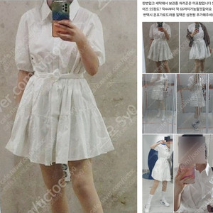 셔츠원피스 반소매 베이비돌 반팔