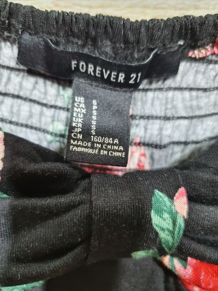 택부착 포에버21 정품 컬러플라워 탑 원피스 55 이미지