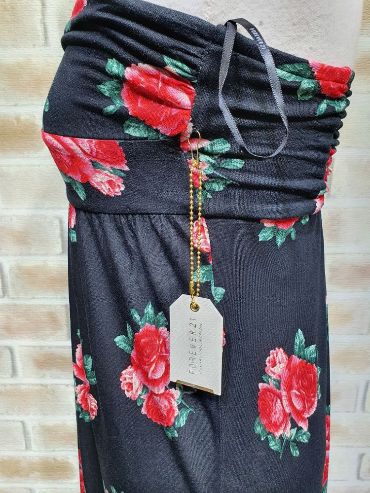 택부착 포에버21 정품 컬러플라워 탑 원피스 55 이미지