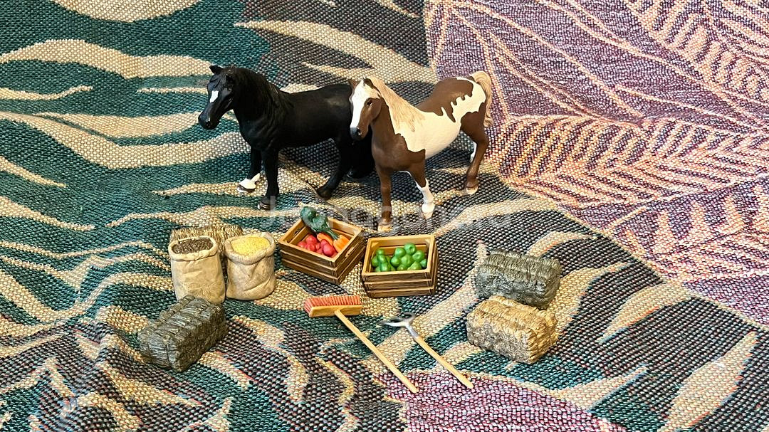 Schleich 슈라이히 말 건초세트--0