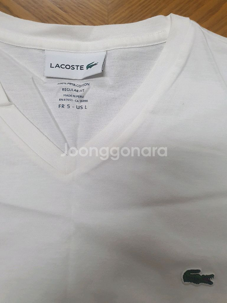 라코스테 피마 코튼 브이넥 새제품 56% 할인판매--5