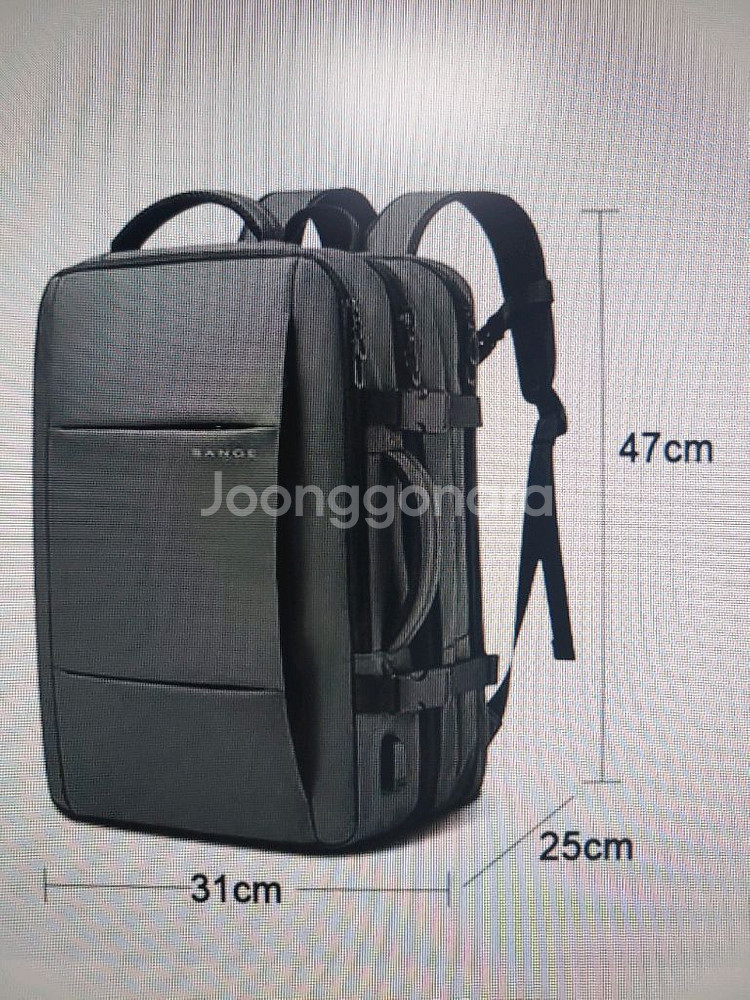 BANGE 37L 여행용 백팩 그레이--0
