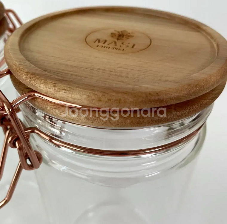 우드 나무 뚜껑 내열유리 밀폐용기 2개 일괄 새상품--6