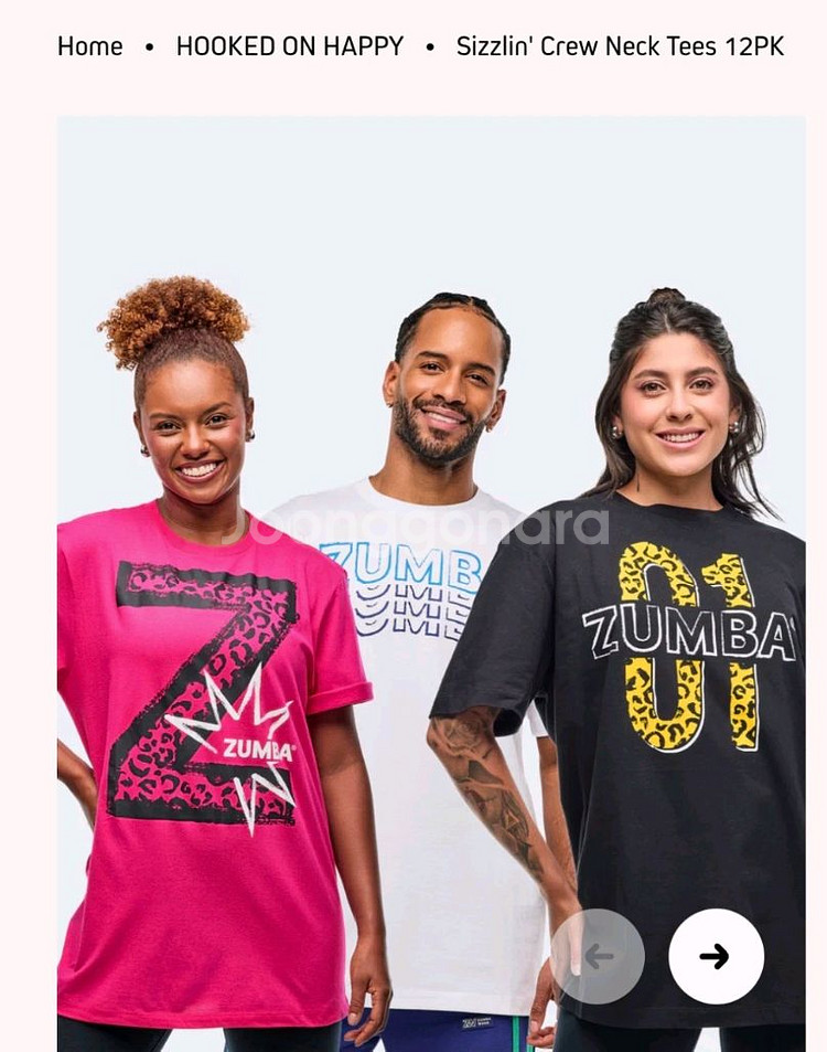 줌바웨어 신상 단티 화이트만(핑크,블랙X)--0