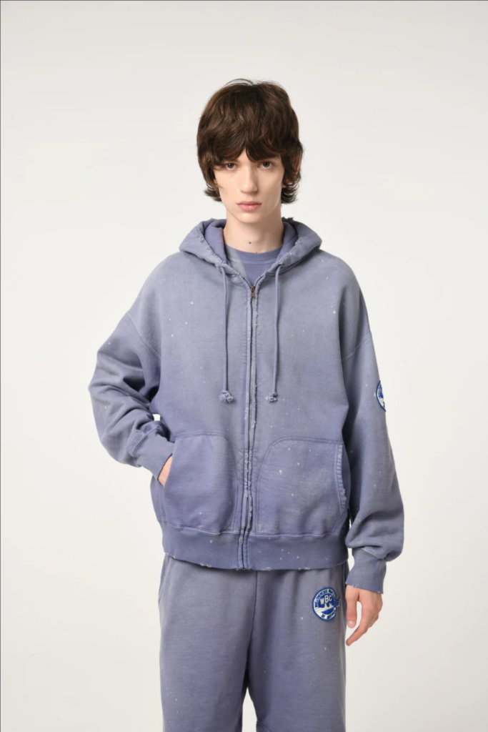 바우와우 25SS 후드집업 에그플랜트 에이징 XL사이즈--2