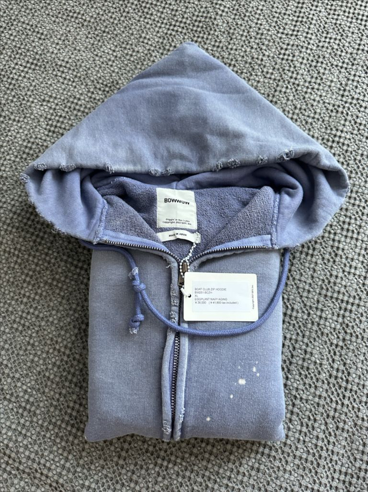 바우와우 25SS 후드집업 에그플랜트 에이징 XL사이즈--4