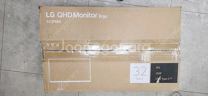 LG 32QP880 QHD 360도 모니터 16시간사용--2