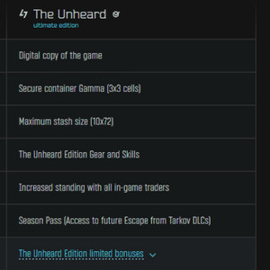 급쳐 타르코프 언허드 에디션