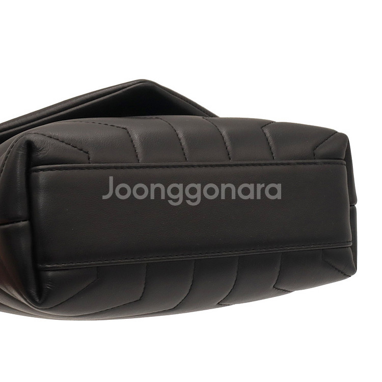 생로랑 카프스킨 금장 모노그램 루루 토이 미니 크로스백--2