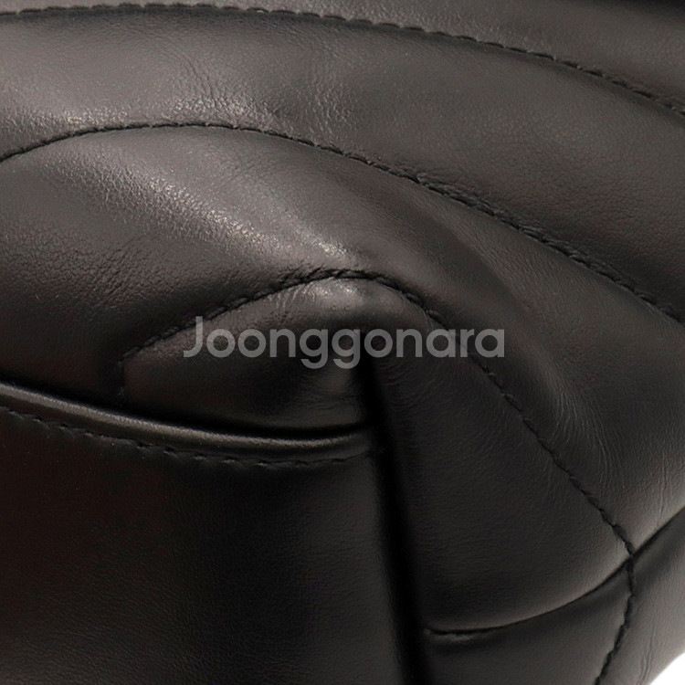 생로랑 카프스킨 금장 모노그램 루루 토이 미니 크로스백--3